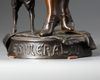 A LARGE BRONZE STATUE, 'ESMERALDA', BY EUGENE MARIOTON (1854-1933)