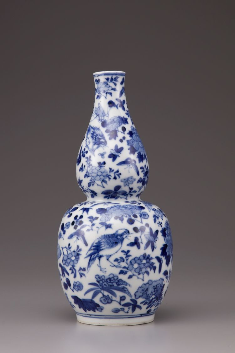 A blue and white porcelain vase