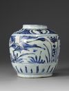 A Chinese blue and white jar