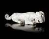 A CHINESE WHITE JADE TIGER, SHANG DYNASTY (CIRCA 1600–1046 BC)