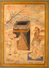 THE PROPHET MUHAMMAD AT KAABA DURING THE CONQUEST OF MECCA, PERSIA, 18TH-19TH CENTURY