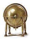 A LARGE INDO-PERSIAN ENGRAVED BRASS CELESTIAL GLOBE DATED 1305 AH/1887 AD