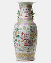 A LARGE CHINESE FAMILLE ROSE 'HUNDRED ANTIQUES' VASE, 19TH CENTURY