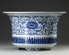A CHINESE BLUE AND WHITE JARDINIERE, 19TH/20TH CENTURY