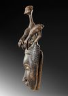 AN AFRICAN MASK WITH BIRD CREST, EARLY 20TH CENTURY