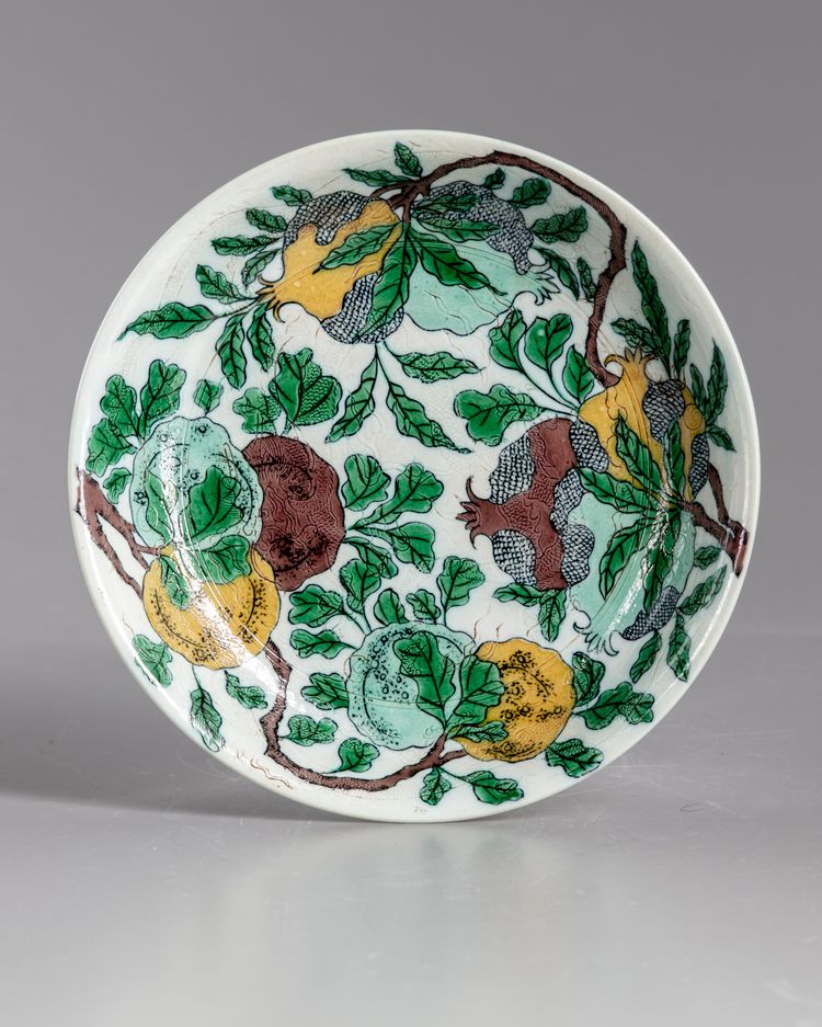 A CHINESE SANCAI 'FRUITS' DISH,19TH-20TH CENTURY