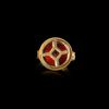 A GOLD GOTHIC RING WITH A GARNET INLAID BEZEL, 5TH CENTURY AD