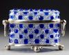 A BLUE CRYSTAL BOX, 20TH  CENTURY