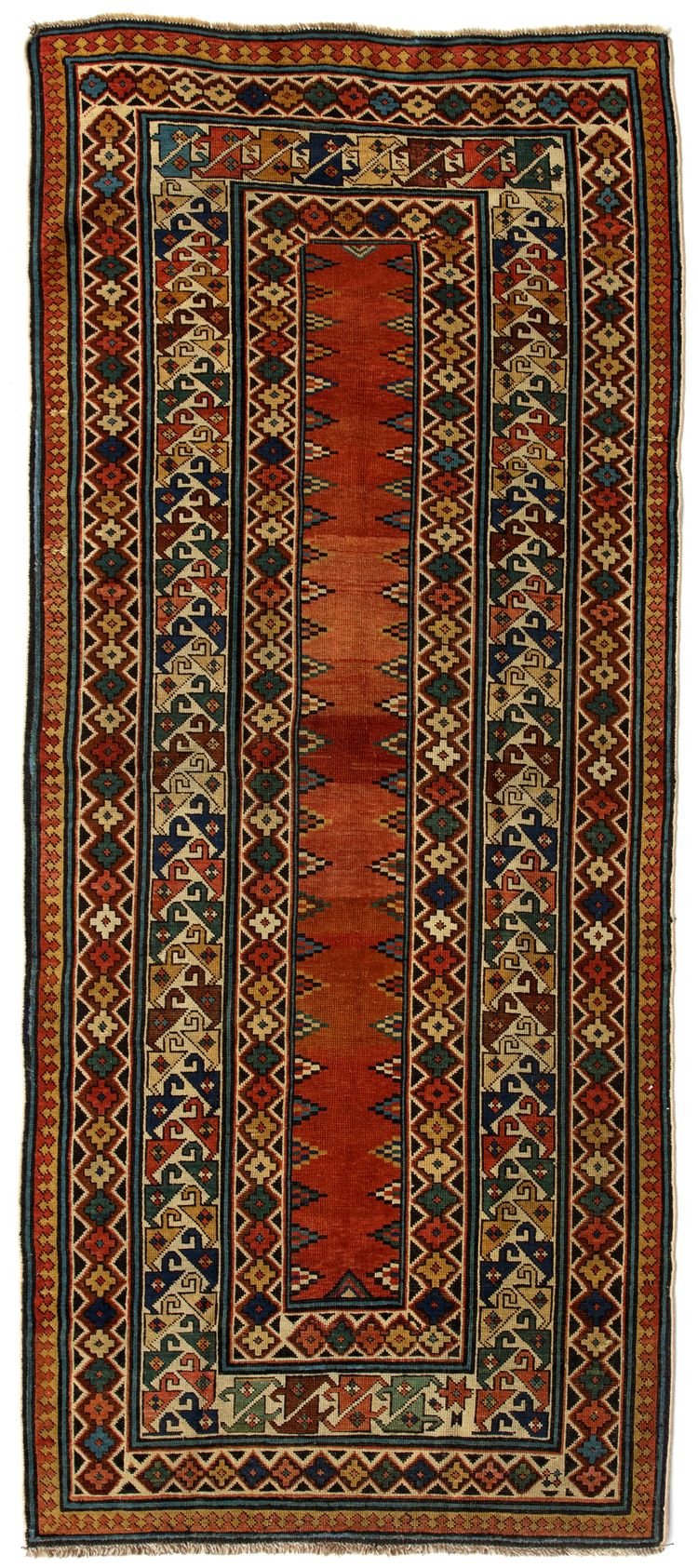 A CAUCASIAN TALISH RUG WITH RED GROUND, 19TH CENTURY