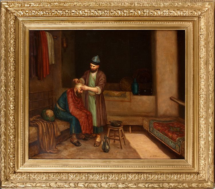 AN ORIENTALIST PAINTING, 19TH CENTURY