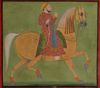 AN INDIAN MINIATURE DEPICTING A MAN ON A HORSE, INDIA, 18TH-19TH CENTURY