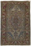 A KASHAN MUHTESEM SILK CARPET, 19TH CENTURY