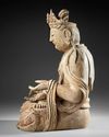 A LARGE WOODEN BUDDHA, MING DYNASTY (1368-1644)