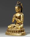 A Tibetan gilt bronze figure of an Amitayus