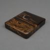 A JAPANESE SUZURIBAKO 硯箱 (WRITING BOX) WITH CRESCENT MOON, MEIJI PERIOD (1868-1912)