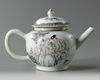 A Chinese en grisaille-decorated 'L'amour et Le Badinage' teapot and cover