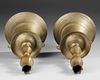 TWO OTTOMAN  BARASS CANDLESTICKS, TURKEY, POSSIBLY 17TH CENTURY