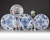 A group of Chinese famille rose and blue and white porcelain