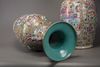 A pair of large Cantonese famille rose baluster vases