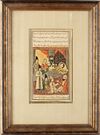 A FRAMED PAINTING (PROBABLY A PAGE FROM A BOOK)19TH CENTURY