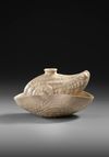 A CHINESE WHITE GLAZED FROG-FORM WATER DROPPER, MING DYNASTY (1368–1644)