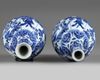 Two Chinese blue and white bottle vases