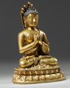 A Tibetan gilt bronze figure of an Amitayus