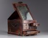 A Chinese hardwood cosmetics mirror box
