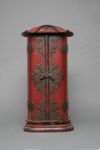 A JAPANESE LACQUERED WOODEN ZUSHI-SHRINE WITH AMIDA BUDDHA