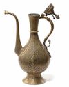 A LARGE  ISLAMIC BRASS EWER,  20TH CENTURY