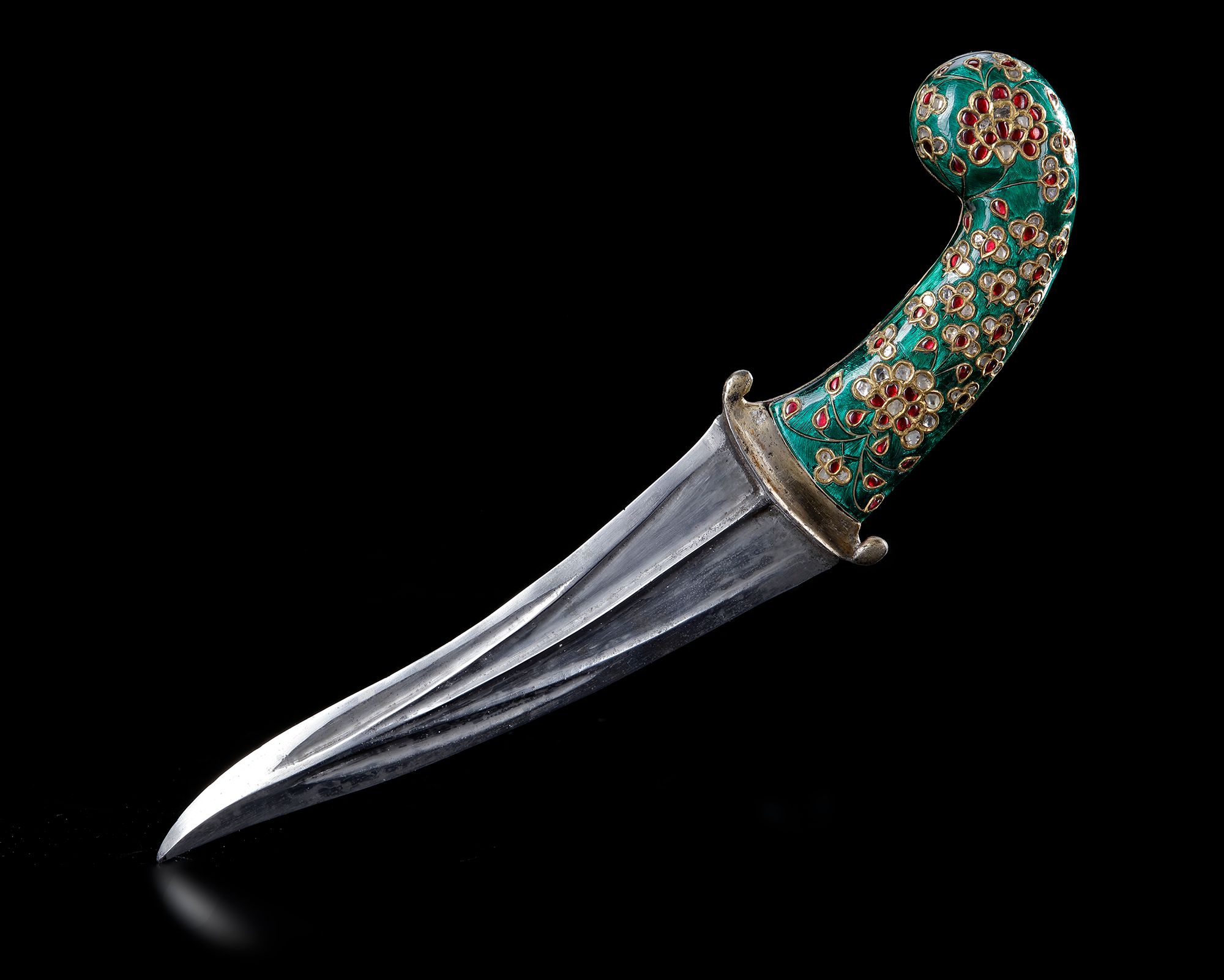 A MUGHAL GEM-SET DAGGER (KHANJAR), INDIA, 18TH CENTURY