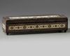 A silver and ivory inlaid wooden box