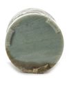 A CHINESE CARVED SPINACH-GREEN JADE BRUSH POT, 19TH CENTURY