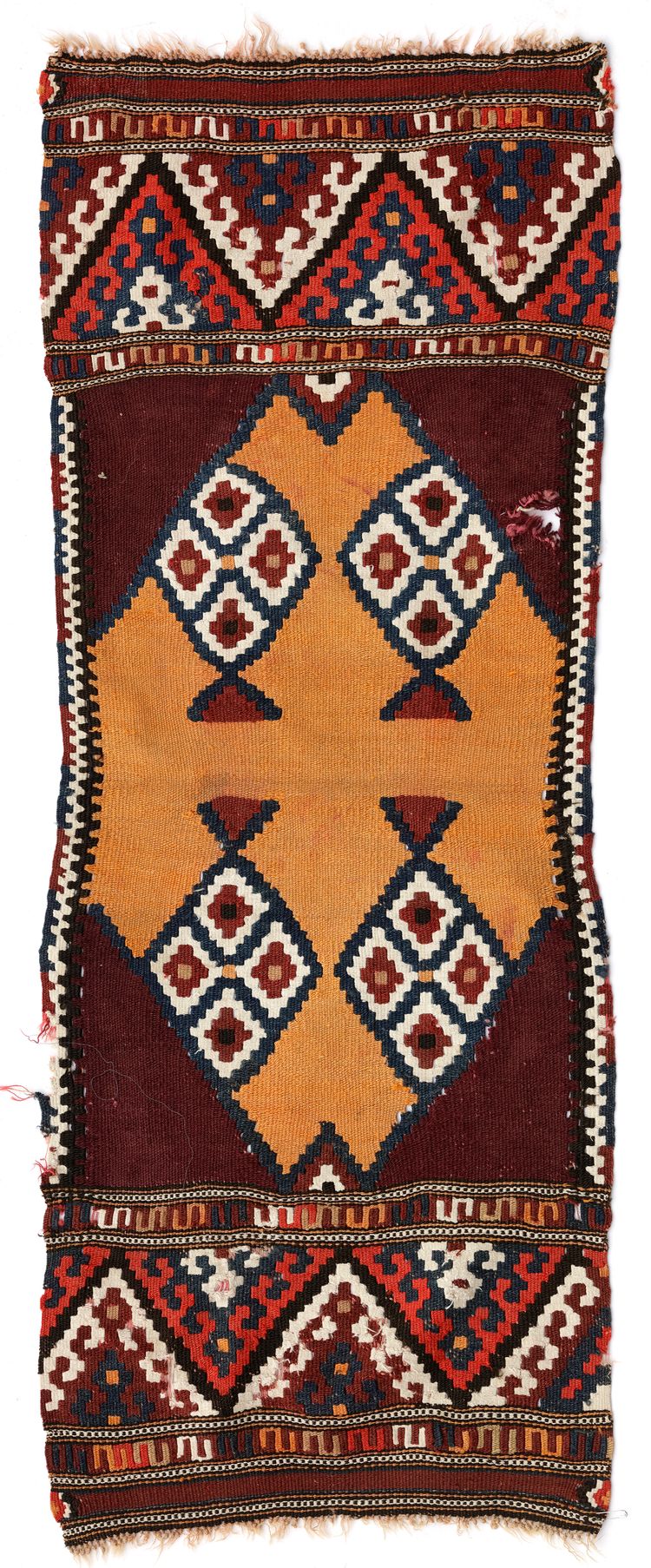 A QASHQAI YASTIK KILIM, 19TH CENTURY