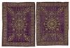 TWO OTTOMAN  SILVER AND GOLD  EMBROIDERED VELVET PANELS,TURKEY, 18TH-19TH CENTURY