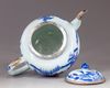 A Chinese blue and white teapot with cover
