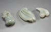 A GROUP OF THREE CHINESE 'PLANTS AND VEGETABLES' CARVINGS, 19TH-20TH CENTURY