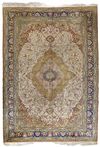 A TURKISH SILK AND METAL THREAD RUG, CIRCA 1930
