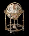 AN INDO-PERSIAN PAINTED CELESTIAL GLOBE,  19TH CENTURY