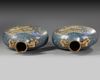 A PAIR OF CHINESE CLOISONNÉ ENAMEL MOON-FLASKS, CHINA, QING DYNASTY (1644-1911)