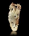A JADE PHOENIX PENDANT, CHINA, HAN DYNASTY (206 BC-220 AD)