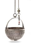 A SILVER HANGING BOWL, INDIA, 19TH CENTURY