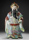 LARGE CHINESE FAMILLE ROSE FIGURE, 19TH / 20TH CENTURY