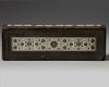 A silver and ivory inlaid wooden box