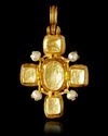 A MEDIEVAL GOLD CROSS, 14TH TO 15TH CENTURY