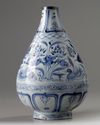 A Chinese blue and white bottle vase