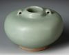 A CHINESE CELADON-GLAZED WATER POT YUAN DYNASTY (1279-1368)