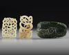 THREE CHINESE JADE ORNAMENTS, 20TH CENTURY