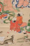 A VERY LARGE JAPANESE HANGING SCROLL DEPICTING NEHAN-ZU 涅槃図, 18TH CENTURY
