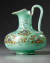 A CLEAR GREEN OPALINE JUG, 19TH CENTURY